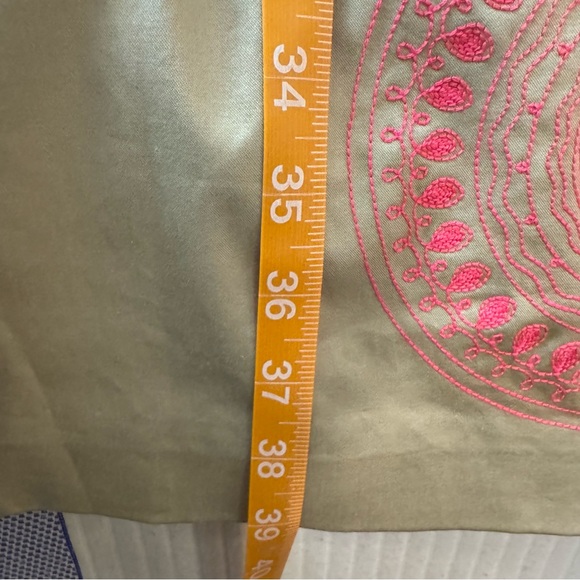 Boden Mandala Embroidered sheath dress tan pink NWOT size 16 - Picture 11 of 16